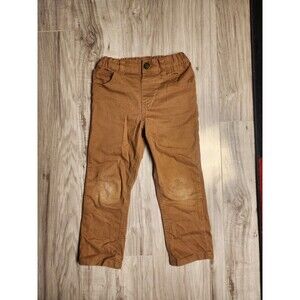 Garanimals Boys 4T Brown Khaki Pants Cotton Stretch Elastic Waist Pockets